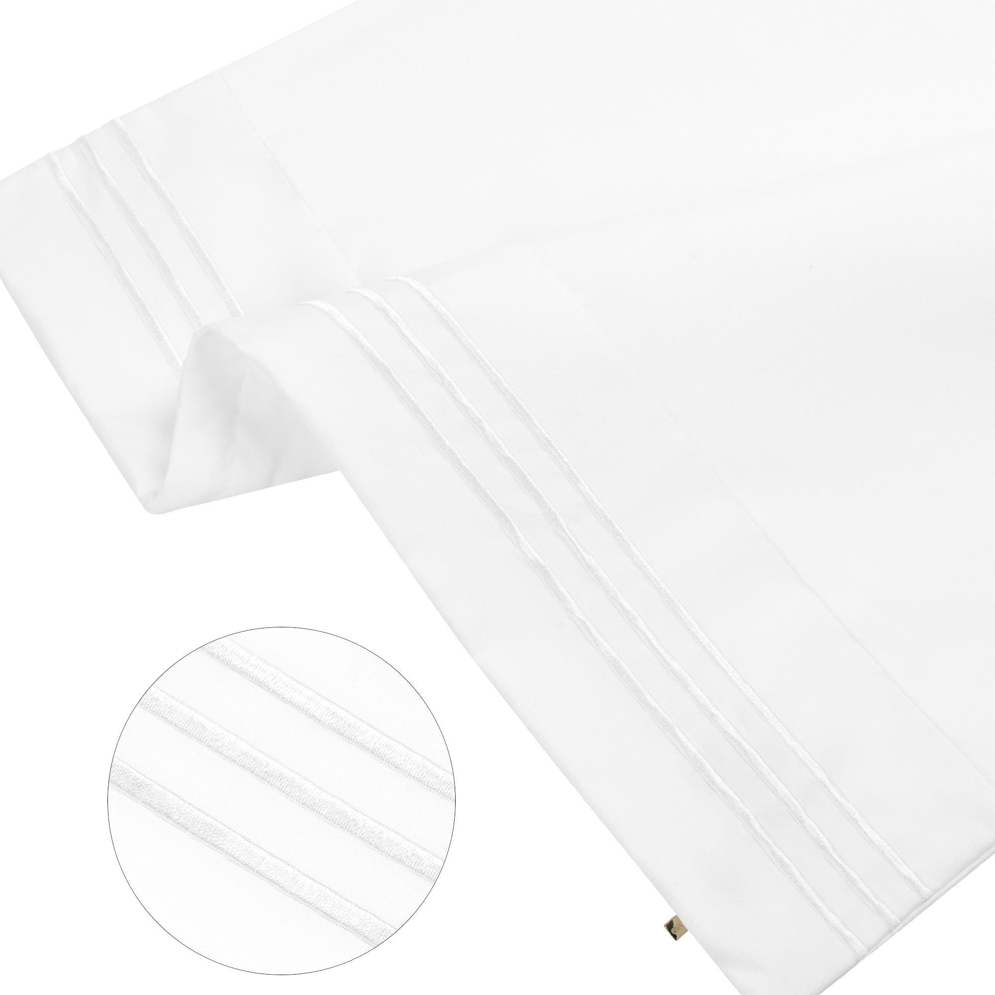 Unique Bargains Polyester Soft Zipper Closure Body Pillowcases 2 Pcs White 20"x48"
