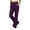 Dark Purple*, variant on RUTAYY Women's Flare Pants High Waist Wide Waistband With Pockets Soft Stretch Casual Work Trousers, Dark Gray