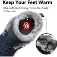 thumbnail image 2 of Mens Womens Snow Boots Winter Barefoot Shoes Warm Fur Lined Short Ankle Booties Outdoor Anti-Slip Wide Toe Box Walking Winter Shoes, 2 of 8