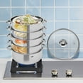 thumbnail image 5 of 1*5-Tier Stainless Steel Steamer, Suitable for Steaming and Cooking Fish, Shrimp, Crab, Rice, Vegetables, Steamed Buns, Maximum Loading-bearing Capacity ( Each Tier): 15kg/33.06lbs, 5 of 10