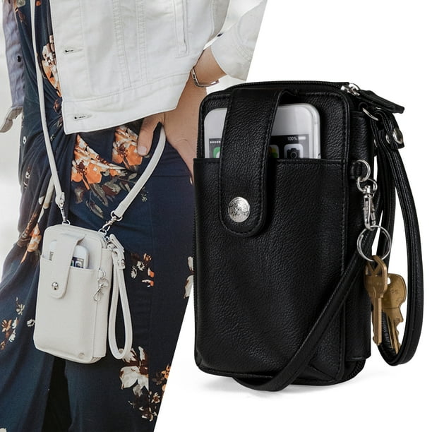 MUNDI Jacqui Vegan Leather RFID Womens Crossbody Cell Phone Purse