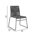 thumbnail image 5 of Fyth 23 Inch Side Dining Chair, Set of 2, Charcoal Rope Woven Seat, Metal, 5 of 5