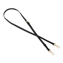 Women Leather Bag Straps, Adjustable Bag Strap Replacement, Shoulder Straps for Wallet Purse Handbags Crossbody Bag Strap with Swivel Hooks Black