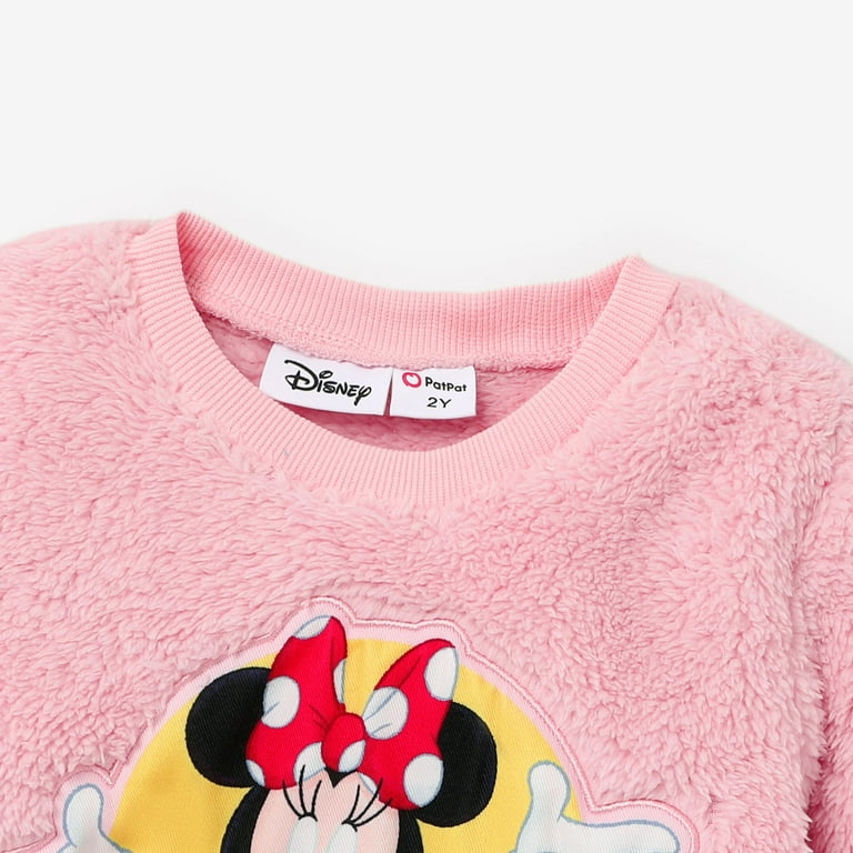 Disney Mickey Toddler Girls Fleece Sweatshirts Minnie Embroidered