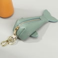 thumbnail image 6 of Vjnyvs Leather Coin Purse Mini Zipper Change Purse Keychain Cute Whale Key Ring Coin Holder Wallet For Headset Lipstick Jewelry, 6 of 7