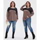 thumbnail image 2 of Top RITERA para mujer, talla grande, manga larga, encaje, cuello redondo, 3XL, 2 of 4