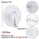 thumbnail image 2 of Ganchos de ventosa Uxcell con gancho de metal de 1.6" de diámetro, colgador de ventana de vidrio transparente, cocina, baño, 12pcs, 2 of 7