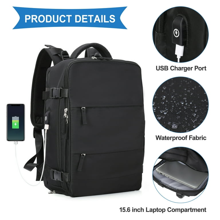 SZLX, women's travel backpack, black (2022) — BigTravelMarkt