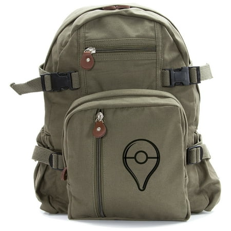 Pokemon Go Plus Button Heavyweight Canvas Backpack