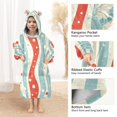 thumbnail image 3 of FORMRS Wearable Blanket Hoodie with Sleeves for Kids Cozy Flannel Sweatshirt, Light Blue Pattern, 3 of 7