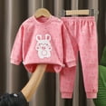 thumbnail image 2 of Caqnni Cute Baby Girl Clothes Long Sleeve Print Sweatshirt Top and Pants Set Toddler Girl Fall Outfits Loungewear 3 6 9 12 18 24 Months 2T 3T(4-5 Years), 2 of 4