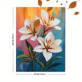 thumbnail image 3 of Qisvanset 12x16 Inch 2D Flat Framed Canvas Art, White Lily Pop Art Spring Summer Colorful TV Home Wall Decor, 3 of 5