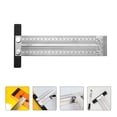 thumbnail image 1 of Phenofice 1Pc Stainless Steel Straight Rule Woodworking Try Square Crafting Precise Carpentry Ruler Plated Silver, 1 of 8