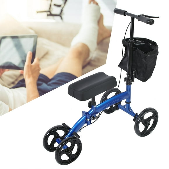 Rdeghly All Terrain Foldable Steerable Medical Knee Leg Walker Scooter Roller 4 Wheels