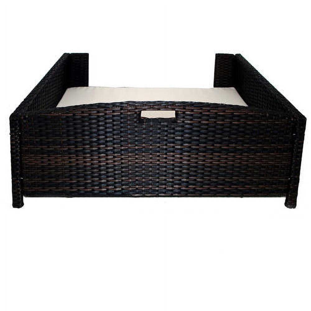 Iconic Pet Rectangular Elevated Rattan/ Wicker Pet Furniture for Dogs / Cats