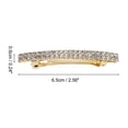 thumbnail image 4 of Unique Bargains 1 Pc Hair Barrettes Grace Crystal Spring Clip Hairpin 2-Row Barrette Clip Gold Tone, 4 of 5