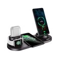 thumbnail image 1 of wonima44 Wireless Charging Station, 6 in 1 Fast Charging Stand for Multiple Devices, Apple Watch Series 6/SE/5/4/3/2, AirPods Pro, iPhone 14/14pro/13/13 Pro/12/12 Pro/11 Series/XS Max(Black), 1 of 1