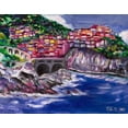thumbnail image 2 of Montel, Sébastien  24x20 Gold Ornate Wood Framed with Double Matting Museum Art Print Titled - Cinque Terre, 2 of 4
