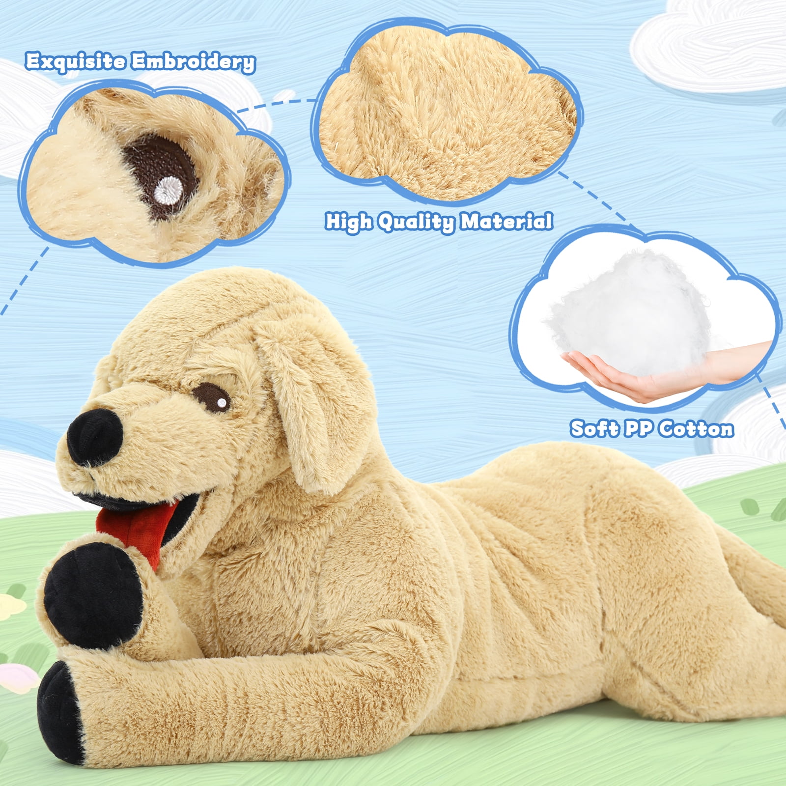 MorisMos 29'' Dog Golden Retriever Stuffed Animal Puppy Plush Toy