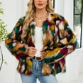 thumbnail image 4 of Gamivast Womens Faux Fur Jacket Winter Crew Neck Open Front Gradient Color Fuzzy Fleece Jackets Trendy Long Sleeve Fuzzy Soft Coats 2025, 4 of 6