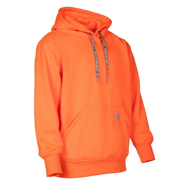 Forcefield Hi Vis Orange Pullover Forcefield Logo Sleeve Graphic Hoodie