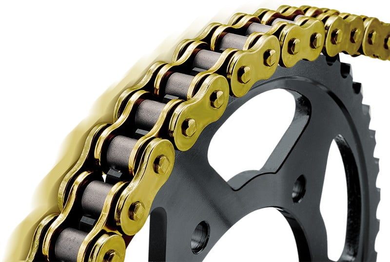 BikeMaster 420H Heavy-Duty Precision Roller Motorcycle Chain 420H x 120 Gold 