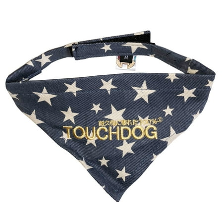 UPC: 0810010816795 | Touchdog  Bad-to-the-Bone  Star Patterned Fashionable Velcro Bandana – Medium / Blue