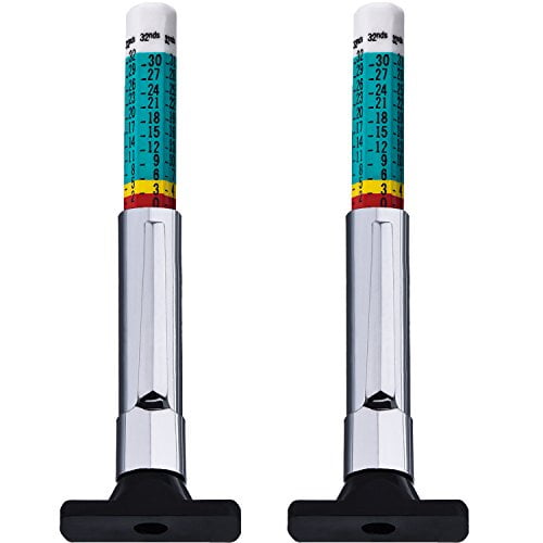 Green Outus 2 Pack Color Tyre Tread Depth Gauge 
