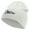White, variant on Ouch Embroidered 8 inch Acrylic Short Beanie - Grey OSFM