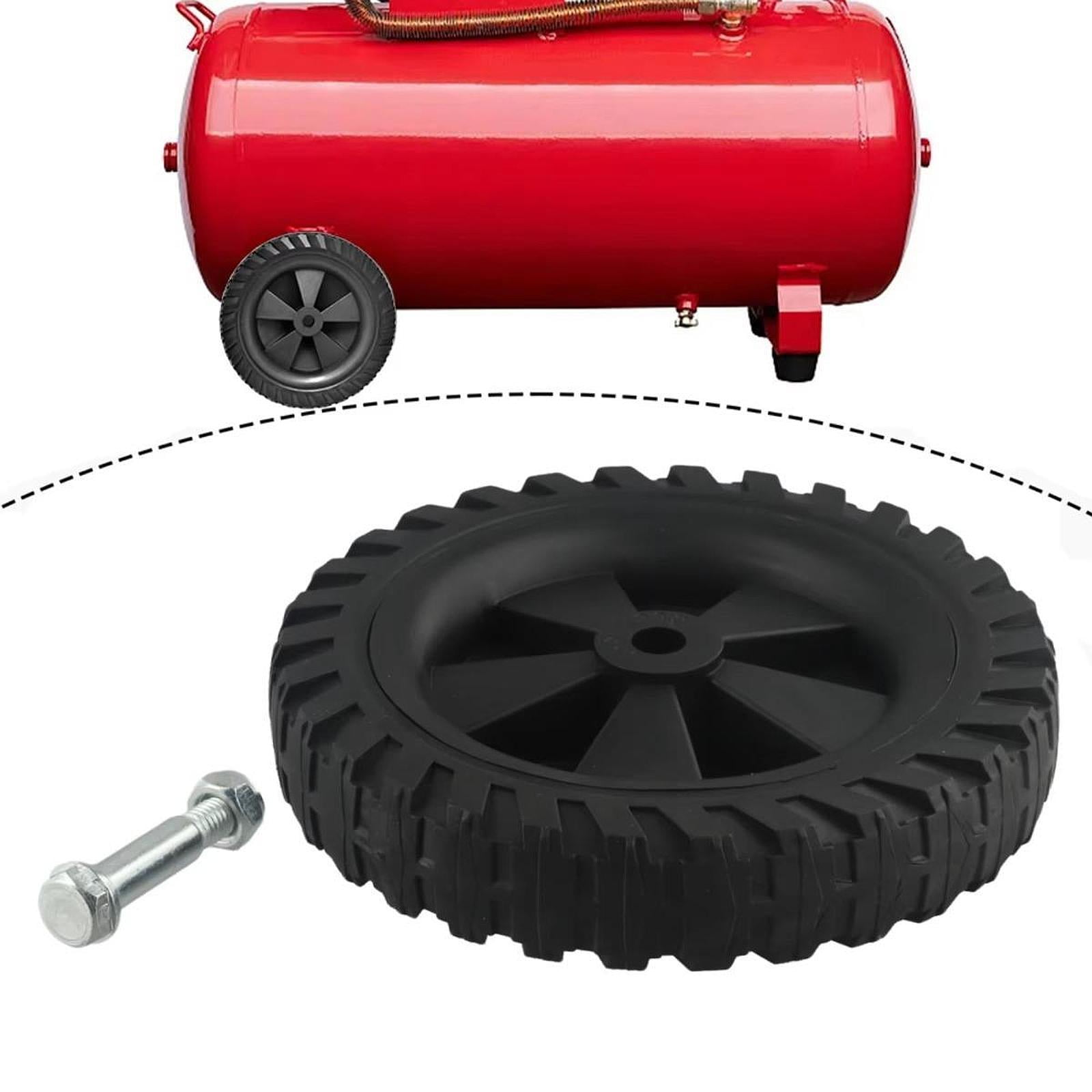 figatia 2x Air Compressor Casters Black Easy Installation Mute Air Compressor Wheels