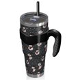 thumbnail image 2 of 40oz Tumbler,Black Christmas Snowman Pattern Insulated Tumblers with Removable Handle,Stainless Steel Double Vacuum Coffee Tumbler Cup with Straw for Home,Office,Travel,Party, 2 of 5