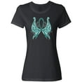 thumbnail image 3 of Inktastic Ovarian Cancer Awareness with Butterfly Ribbon Words Women's T-Shirt, 3 of 5