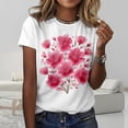 thumbnail image 2 of Camiseta ZOCANIA para mujer, estilo casual, mezcla de algodón y estampado floral, 2 of 2