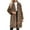 Brown, variant on Lovskoo 2024 Womens Winter Coats Casual Lapel Leopard Long Sleeve Fleece Faux Ladies Warm Faux Furry Long Coat Jacket Winter Outerwear Brown