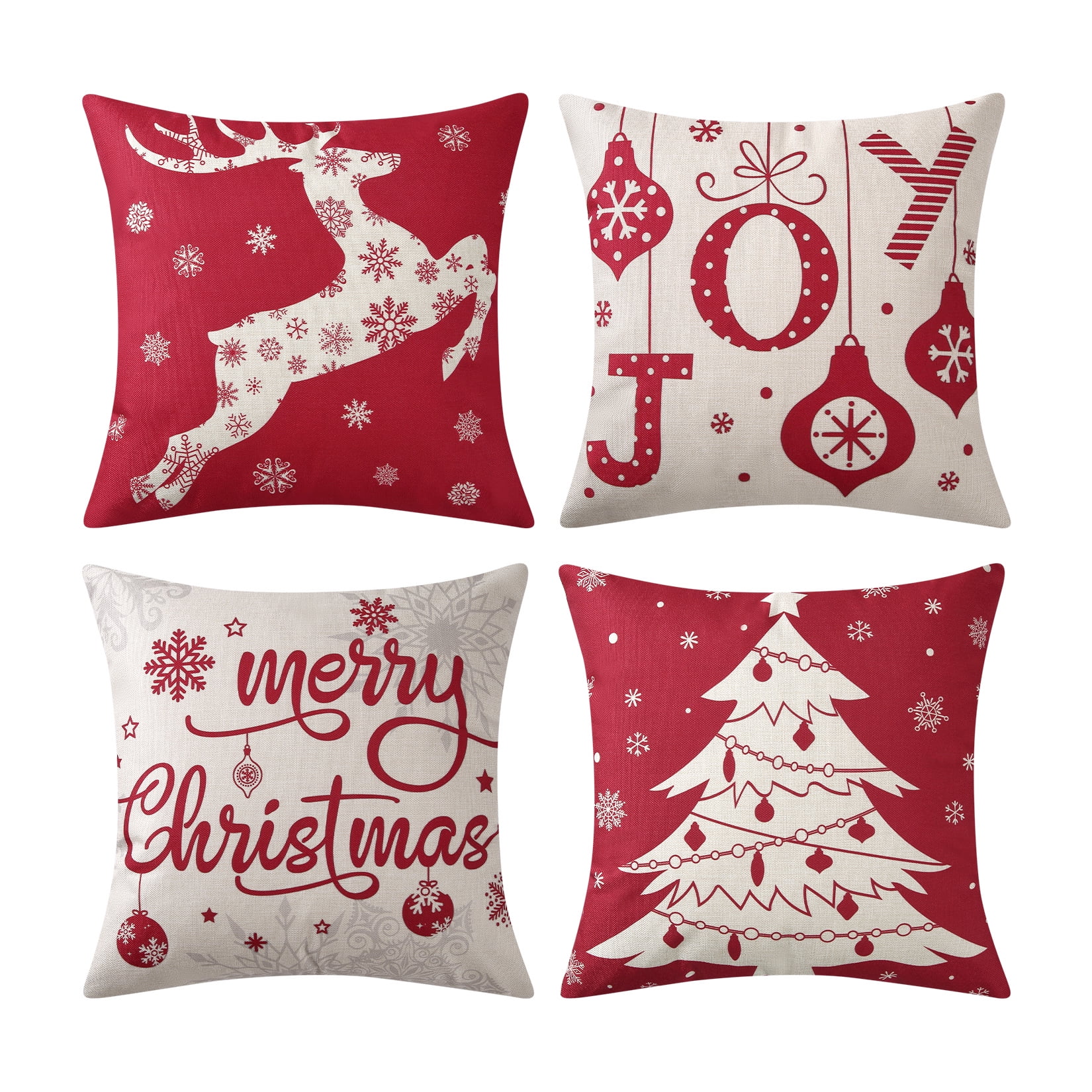 CAROMIO 18x18 Christmas Decorations Indoor Outdoor Farmhouse Decorative