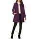 thumbnail image 2 of Abrigo de invierno para mujer con cuello Peter Pan, trench y abrigo tipo guisante 3XL púrpura, 2 of 6