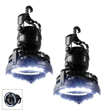 Outdoor Ceiling Lantern iMBAPrice 2-Pack Portable LED Camping Lantern with 18 LED Flashlight Ceiling Fan for Outdoor Hiking Fishing Outages and Emergencies Tent ()