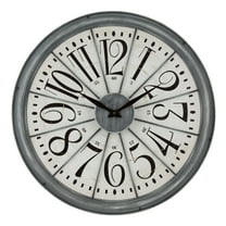 La Crosse Technology 20" Antique Gray Analog Round Contemporary Quartz Wall Clock, 404-3950