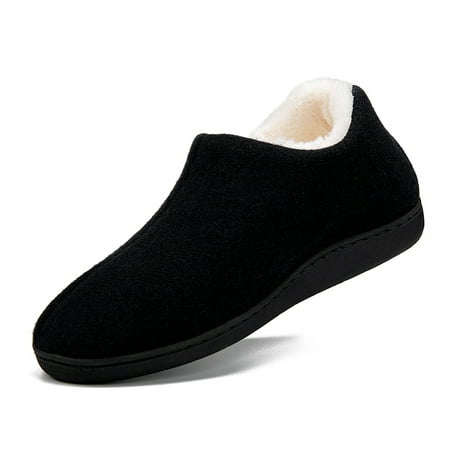 

DUOYANGJIASHA Womens Comfortable Slippers Plush Fleece Lined Memory Foam Closed Back House Shoes Slip on Rubber Sole Indoor Outdoor Flat Slipper