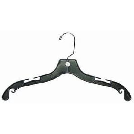 Only Hangers Black Plastic 17" Dress Hanger (Box of 100)