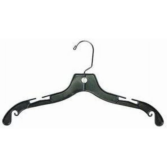 Only Hangers Black Plastic 17" Dress Hanger (Box of 100)