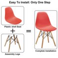 thumbnail image 5 of VECELO Dining Chairs with Natural Legs (Set of 4),Modern Dining Armless Chairs Steel Frame,Wood Leg Base, 5 of 7