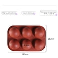 thumbnail image 3 of Mistaha 2PCS 6 Holes Silicone Mold Hemispherical Baking Mold Round Shape Half Sphere Mold Non, 3 of 8