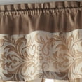 thumbnail image 2 of Lanco Saira Semi-Sheer Window Curtain Panel with Rod Pocket Top, Gold, 54 x 84 + 18" (Set of 2), 2 of 3