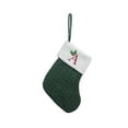 thumbnail image 3 of Boovnll 26 Letters Christmas Stockings, 8" Mini Knitted Personalized Pendant Green Christmas Stocking White Cuff for Holiday Fireplace Xmas Tree Ornaments Party Decor Gifts, Christmas Decorations, 3 of 6