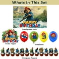 thumbnail image 2 of 30-Pcs For Paddington Cartoon For Peru-Themed Party Decoration Set – Includes Backdrop, Cake Topper, 12 Cupcake Toppers, and 16 Balloons for Festive Celebrations, 2 of 5