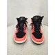 thumbnail image 2 of Ni - ke Air Jordan 1 Mid Men Sneaker 8 Black Infrared Colorblock Leather Basketball Shoe, 2 of 5