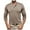 Khaki, variant on Iugvhana Mens 100% Cotton Henley Shirt Top Long Sleeve Solid Color Basic Button Up Pullover Shirts Round Neck T-Shirts Khaki XXL