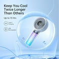 thumbnail image 3 of JISULIFE Handheld Fan - 5-Speed LED Display & 3600mAh Battery, USB-C Rechargeable with Lanyard, Compact Cooling for Travel/Beach/Makeup, 3 of 9