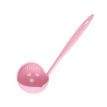 

Kitchen Gadgets Kitchen Must Haves Kitchen Accessories Decor Two-in-one Kitchen Soup Spoon Long Handle Colander Multifunctional Filter Spoon Pink